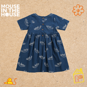 A Fuzzy Rabbit - Cotton Dress (Blue)