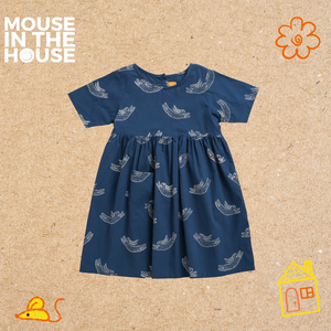 A Fuzzy Rabbit - Cotton Dress (Blue)