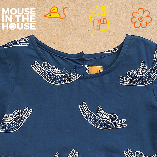 A Fuzzy Rabbit - Cotton Dress (Blue)