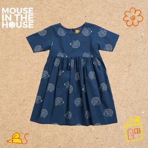 A Spiky Porcupine - Cotton Dress (Blue)