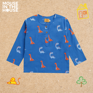 Dino Friends (Blue)- Unisex Nightdress