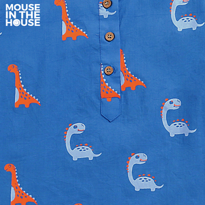 Dino Friends (Blue)- Unisex Nightdress