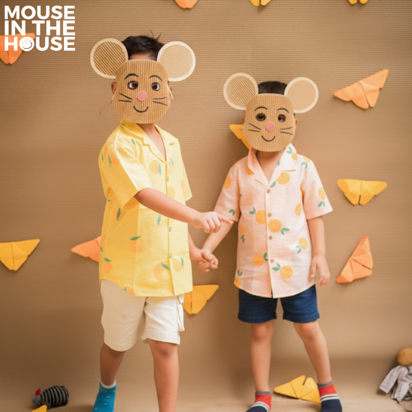 A Tangy Orange- Cotton Shirt