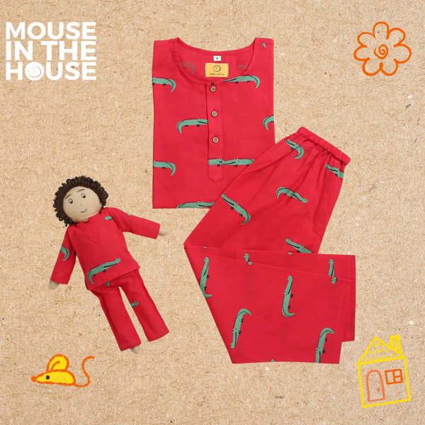 Red Crocodile- Unisex Doll