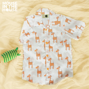 The Curious Giraffe- Cotton Shirt