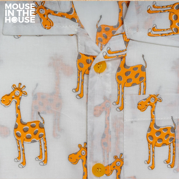 The Curious Giraffe- Cotton Shirt