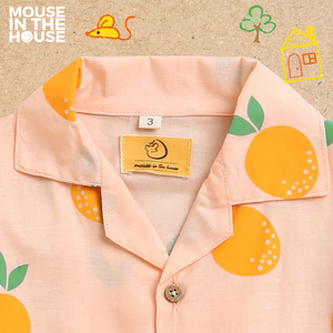 A Tangy Orange- Cotton Shirt
