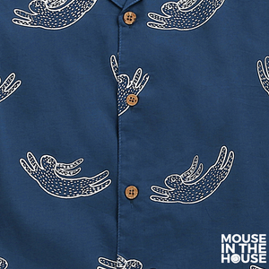 A Fuzzy Rabbit - Cotton Shirt (Blue)