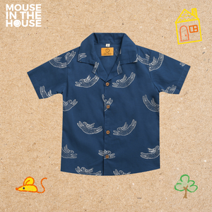 A Fuzzy Rabbit - Cotton Shirt (Blue)