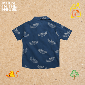 A Fuzzy Rabbit - Cotton Shirt (Blue)