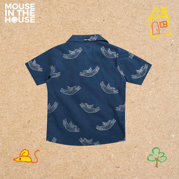 A Fuzzy Rabbit - Cotton Shirt (Blue)