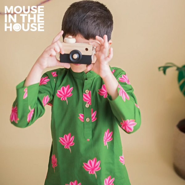 Lotus Bloom (Green)- Ethnic Wear Boys
