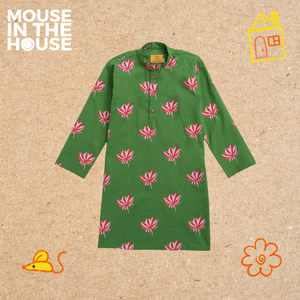 Lotus Bloom (Green)- Ethnic Wear Boys
