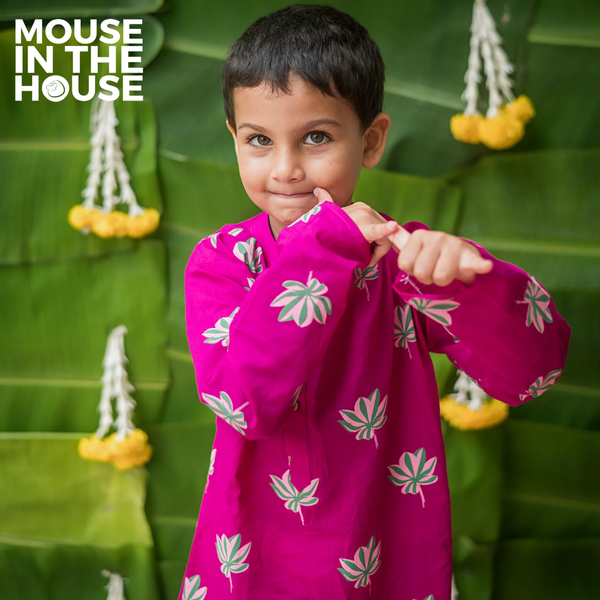 Lotus Bloom (Purple)- Ethnic Wear Boys
