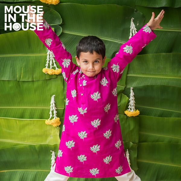 Lotus Bloom (Purple)- Ethnic Wear Boys