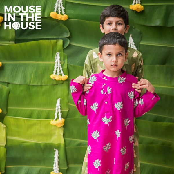 Lotus Bloom (Purple)- Ethnic Wear Boys