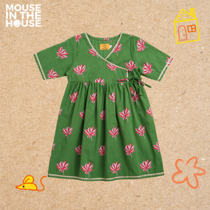 Lotus Bloom (Green)- Ethnic Wear Girls