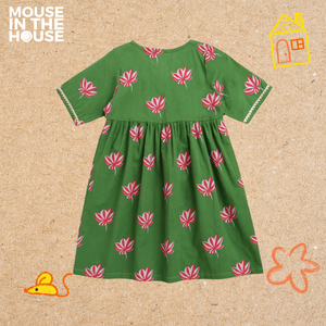 Lotus Bloom (Green)- Ethnic Wear Girls