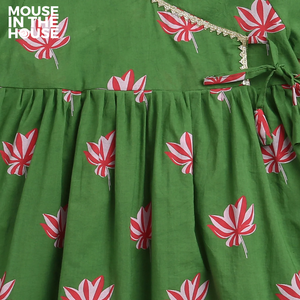 Lotus Bloom (Green)- Ethnic Wear Girls