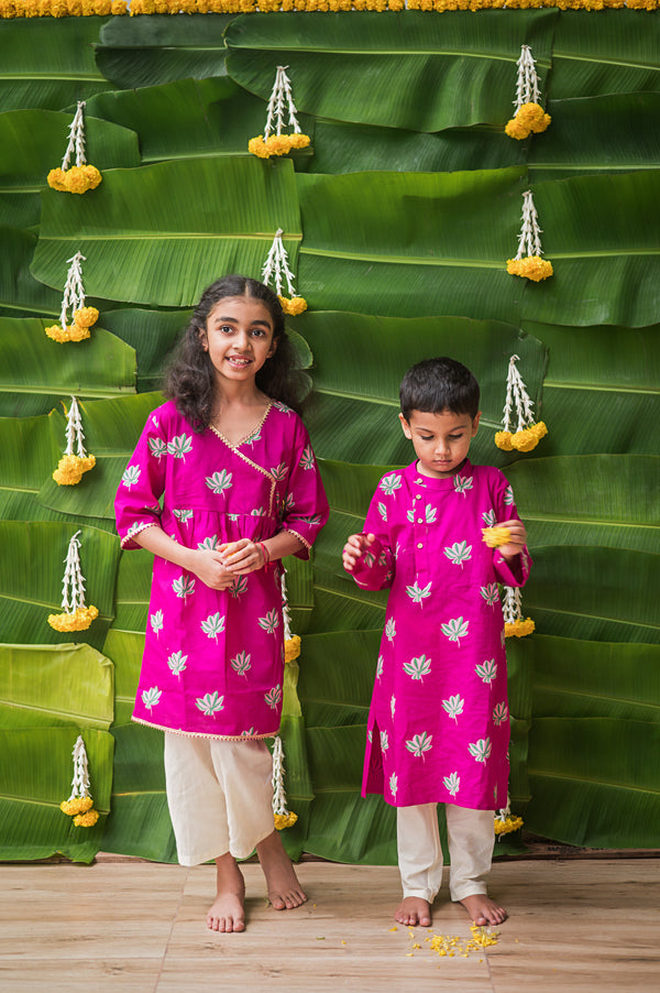 Lotus Bloom Ethnic Wear - Purple (Girls)