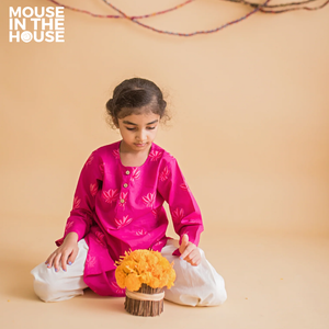 Lotus Bloom (Pink)- Ethnic Wear Girls