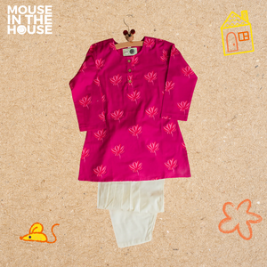 Lotus Bloom (Pink)- Ethnic Wear Girls