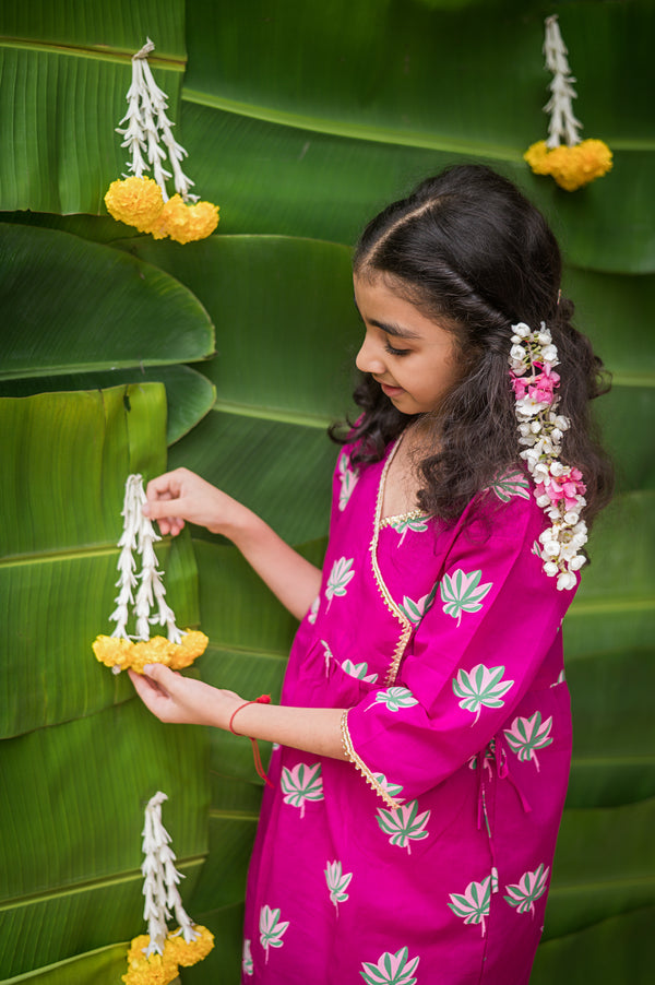 Lotus Bloom Ethnic Wear - Purple (Girls)