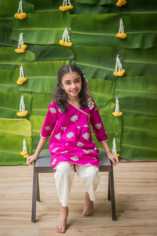 Lotus Bloom Ethnic Wear - Purple (Girls)