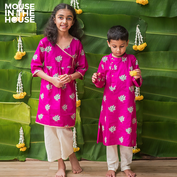 Lotus Bloom (Purple)- Ethnic Wear Girls