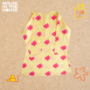 Lotus Bloom (Yellow)- Girls Ethnic Wear
