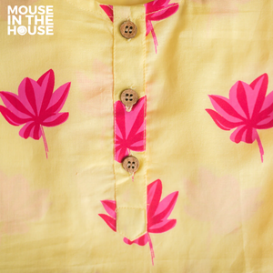 Lotus Bloom (Yellow)- Girls Ethnic Wear