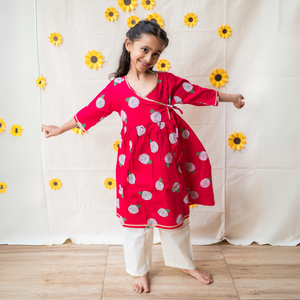 Blooming Red- Ethnic Wear Girls