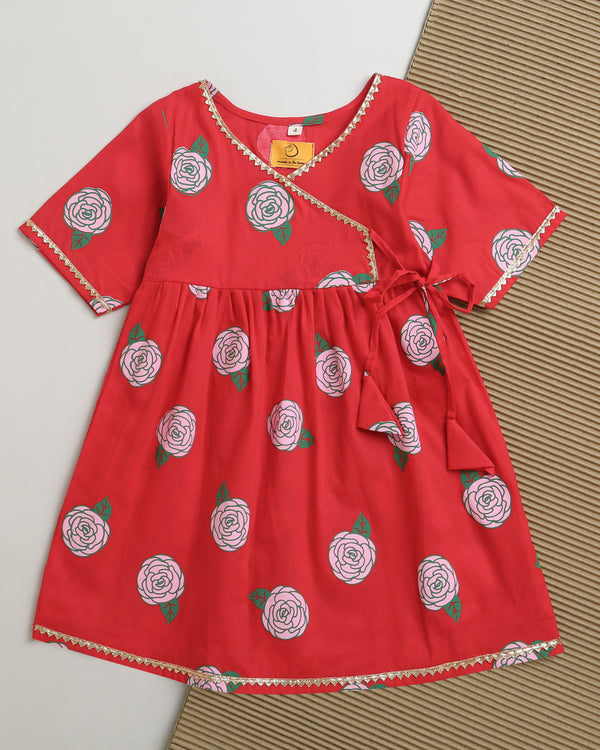 Blooming Red- Ethnic Wear Girls