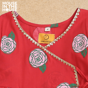Blooming Red- Ethnic Wear Girls