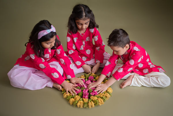 Blooming Red- Ethnic Wear Boys