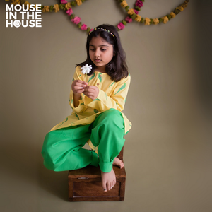 Tiya A Parrot - Ethnic wear Girls