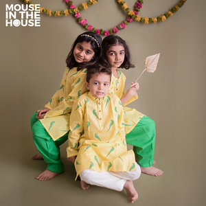 Tiya A Parrot - Ethnic wear Girls