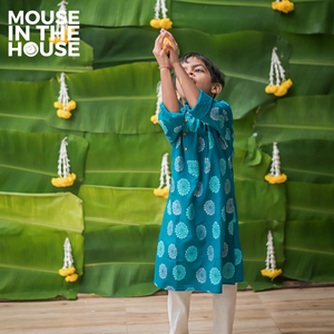 Dazzling Flower (Blue)- Ethnic Wear Boys