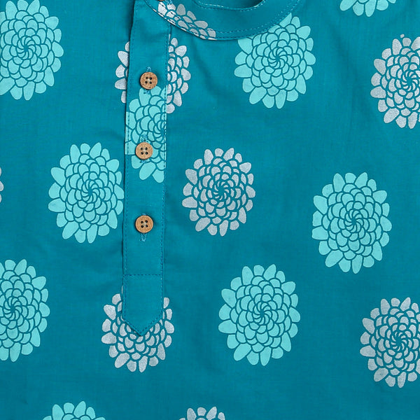 Dazzling Flower (Blue)- Ethnic Wear Boys