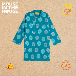 Dazzling Flower (Blue)- Ethnic Wear Boys