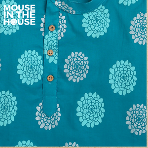 Dazzling Flower (Blue)- Ethnic Wear Boys