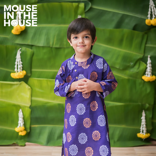 Dazzling Flower(Purple) - Ethnic Wear Boys