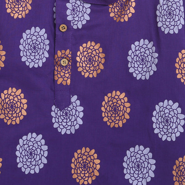 Dazzling Flower Ethnic Wear - Purple (Boys)