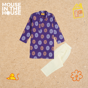 Dazzling Flower(Purple) - Ethnic Wear Boys