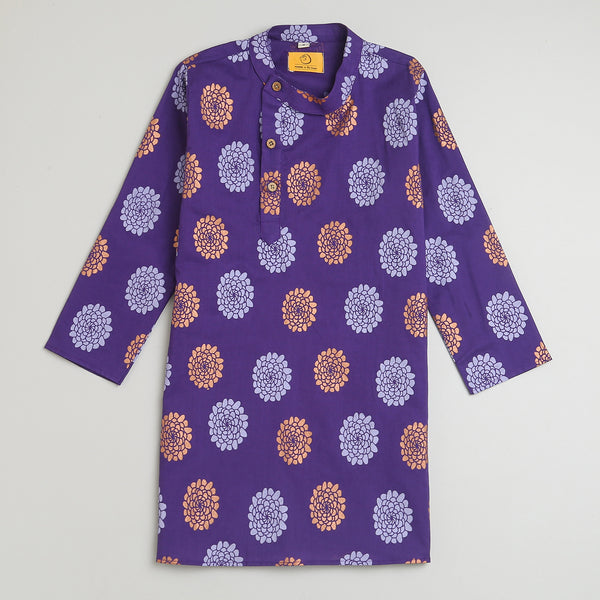 Dazzling Flower Ethnic Wear - Purple (Boys)