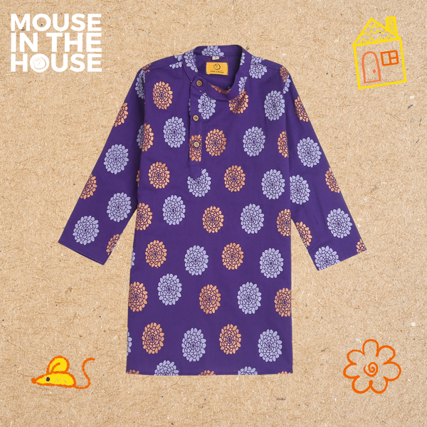 Dazzling Flower(Purple) - Ethnic Wear Boys
