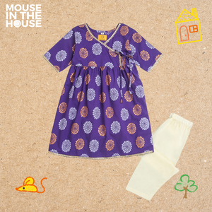 Dazzling Flower (Purple) - Ethnic Wear Girls