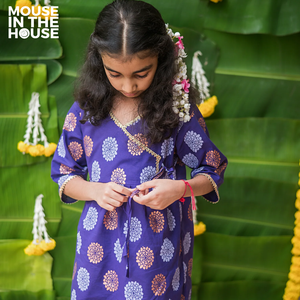 Dazzling Flower (Purple) - Ethnic Wear Girls