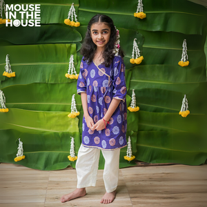 Dazzling Flower (Purple) - Ethnic Wear Girls