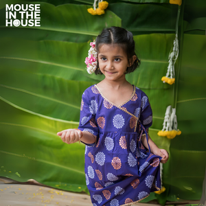 Dazzling Flower (Purple) - Ethnic Wear Girls